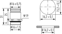 M16 Gerätesteckverbinder, Rundsteckverbinder, Steckverbinder, M16