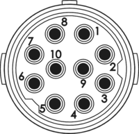 M16 inserts – 10-pole, Circular Connector, Connector, M16