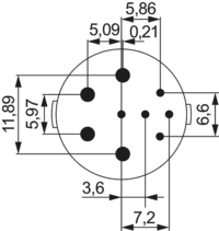 M23 Power inserts – 9-pole, Circular Connector, Connector, M23, Power