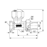 Thermostatventil Durchgangsform
