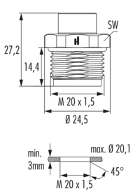 M12 Power Connecteur d'appareil, Circular Connector, Connector, M12, Power