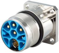 M23 Hybrid Typ 1 Gerätesteckverbinder, Hybrid, M23, Messing, Rundsteckverbinder, Steckverbinder, Gerätesteckverbinder