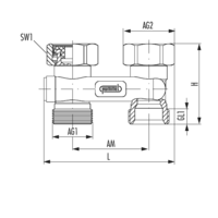 Umlenkstück Durchgangsform