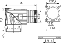 M23 Signal panel connector
