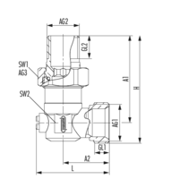 Rücklaufverschraubung Eckform