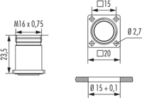 M16 panel connector, Circular Connector, Connector, M16