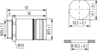 M23 RJ45 panel connector, Circular Connector, Connector, M23