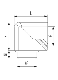 90° Snap Elbow with o-ring, Cable Gland