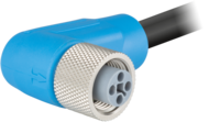 M12 Power umspritzt – Kodierung T – Winkelkabelsteckverbinder, Rundsteckverbinder, Steckverbinder, M12, Leistung