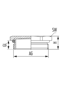 Plug V-INOX-FKM with o-ring, Cable Gland