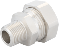Steel pipe adapter with external thread
