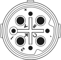 M16 Kontakteinsätze 4+4 / 4+3+PE, Rundsteckverbinder, Steckverbinder, M16