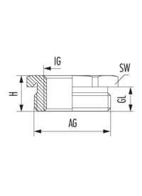 Reduzierung RS-INOX, Kabelverschraubung
