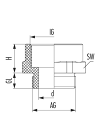 Adapter E-M-PA, Cable Gland