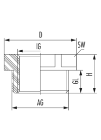 Reduzierung R-FS, Kabelverschraubung