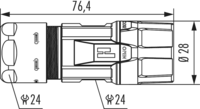 M23 Leistung Kabelsteckverbinder, M23, Rundsteckverbinder, Steckverbinder, Leistung