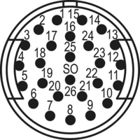 M27 Signal Insertions de contact – 26 pôles, Circular Connector, Connector, M27
