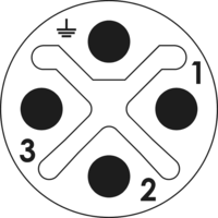 M12 Power Kontakteinsätze, Rundsteckverbinder, Steckverbinder, M12, Leistung