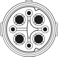 M16 Insertions de contact – 8 pôles, Circular Connector, Connector, M16