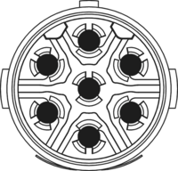 M16 Kontakteinsätze 6+PE, Rundsteckverbinder, Steckverbinder, M16