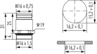 M16 Connecteur d'appareil, Circular Connector, Connector, M16