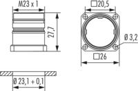 M23 Profinet Connecteur d'appareil, M23, Circular Connector, Connector