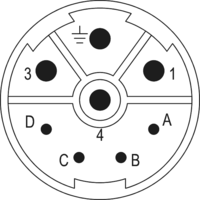 M23 Puissance Insertions de contact – 8 pôles, Circular Connector, Connector, M23, Power