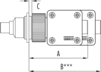 Standard haute tension connecteur d'appareil avec bride