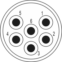 M23 Signal Insertions de contact – 6 pôles, Circular Connector, Connector, M23, Signal