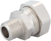 Steel pipe adapter with external thread