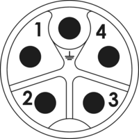 M12 Power inserts, Circular Connector, Connector, M12, Power