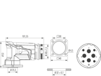 M40 Power panel connector, Circular Connector, Connector, M40, Power