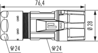 M23 Power cable connector, M23, Circular Connector, Connector, Power