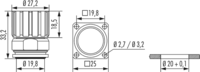 M23 Signal panel connector, Signal, M23, Circular Connector, Connector