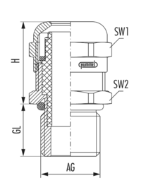 HSK-M-Ex-d, Kabelverschraubung