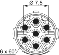 M16 Kontakteinsätze – 7-polig, Rundsteckverbinder, Steckverbinder, M16