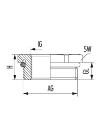 Reducer RSD-Ms with o-ring, Cable Gland