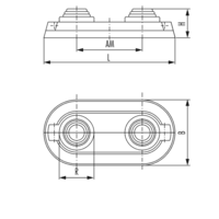 Doppel-Abdeckrosette