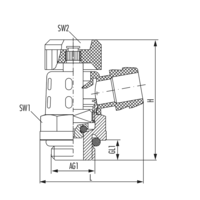 Outflow valve turnable with handwheel control