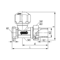 Thermostatventil Durchgangsform