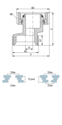 Excenter for connection fittings