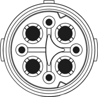 M16 inserts – 8-pole, Circular Connector, Connector, M16
