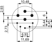 M23 Power inserts – 9-pole, Circular Connector, Connector, M23, Power