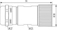 M27 Signal cable connector, Circular Connector, Connector