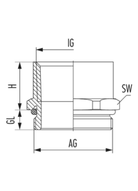 Reduzierung RE-Ms, Kabelverschraubung