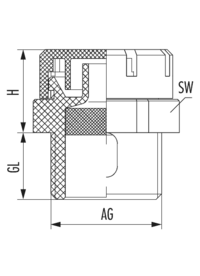 Klimastutzen KS, Kabelverschraubung