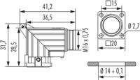 M16 Gerätesteckverbinder, Rundsteckverbinder, Steckverbinder, M16