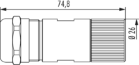 M23 Hybrid Typ 1 INOX Kabelsteckverbinder, Rundsteckverbinder, Steckverbinder