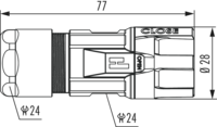 M23 Hybrid Typ 1 cable connector