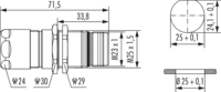 M23 Power panel connector, M23, Circular Connector, Connector, Power